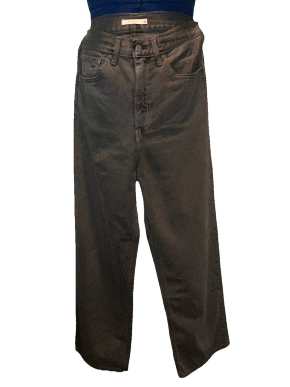 Levi's High Rise Wide Leg Jeans in Charcoal Black
